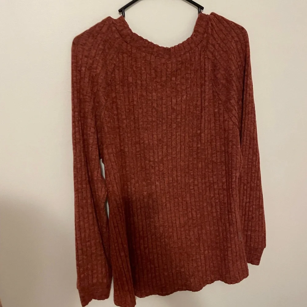 SimpleFun Rust Textured Top - Picture 4 of 4